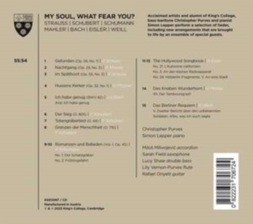 Christopher Purves/simon Lepper - My Soul, What Fear You?