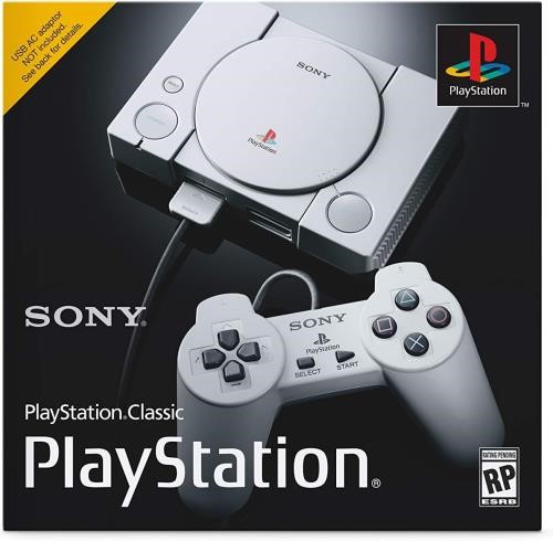 Sony PlayStation Classic Console - Includes 1 Wired USB Controller & USB Adapter Lead