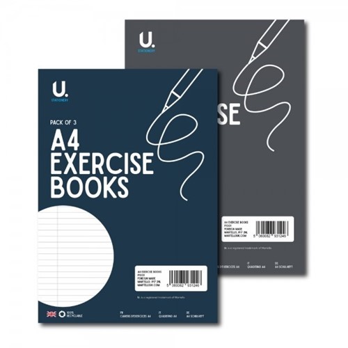 U Write Exercise Books: A4 - 32 Pages 54 GSM 3 Pack